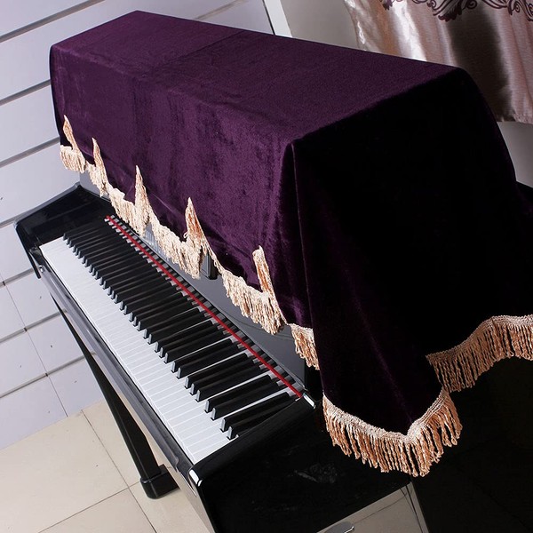88 Key Piano Half Covered Anti Dust Cover Flannelette Piano