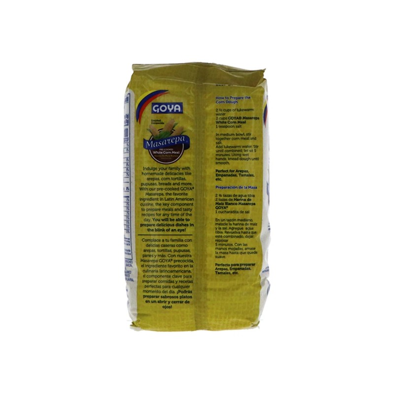 White Masarepa Pre-Cooked White Corn Meal