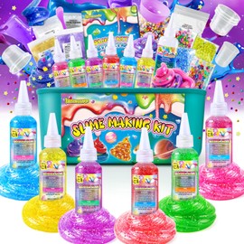 DIY Slime Kit for Girls, Glitter Galaxy Slime Making Kit for Kids