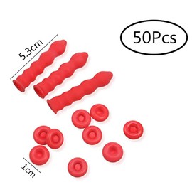 CAASFOOY Caulk Cap,50Pcs Caulk Tube Sealer Caps,Red Caulk Caps,Caulk Saver Cap, Caulk Cap Red Caulk Saving Cap Caulk Sealer Saver Open Caulking Tube for Sealing Preserving