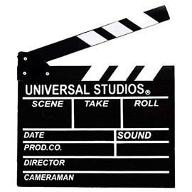 Shiwaki Shooting wooden props 7.9'' x 7.9'' movie clapper board Shooting auxiliary background props director board Home decoration(Black)