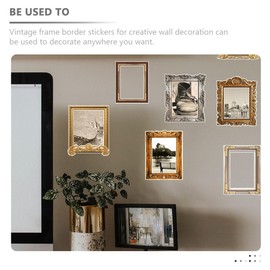 TOPBATHY 8pcs Photo Frame Wall Stickers Photo Frame Wall Decals Wall Hanging Photo Frame Photo Stickers Peel and Stick Picture Frames Poster Frames Stickers & Posters Artwork Simple PVC