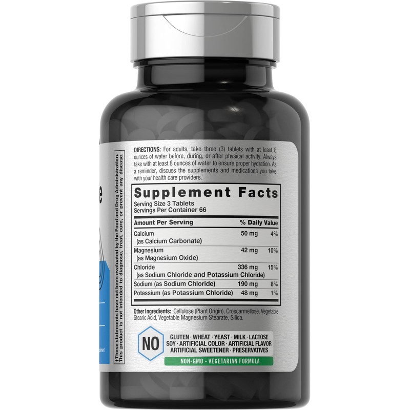 Horbäach Electrolyte Tablets | 200 Count | Vegetarian | Keto-Friendly