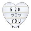 Cinema Light Box Black Heart Shaped LED Light Up Light