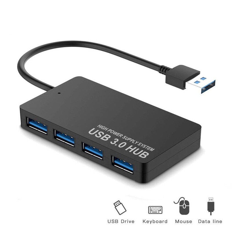 jj-shop24 USB 3.0 4 Port Splitter Super Speed Data Hub