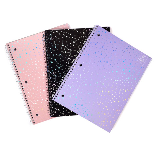 Yoobi College Ruled 8 x 10.5” Spiral Notebook Set –