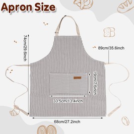 saerryor 2 Pack Adjustable Apron with Pockets, Cooking Kitchen Aprons for Men Women, Chef Aprons for Home Kitchen Butchers BBQ Restaurant (Black and Gray)