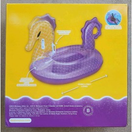 Bestway 5 + Ft New H2O GO ! Royal Seahorse Ride-On Inflatable Floatie Toy
