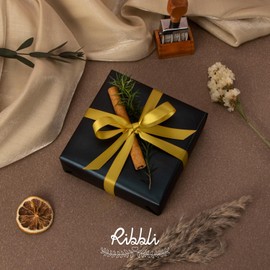 Ribbli Black Metallic Wrapping Paper Matte Black Solid Color Paper Perfect for Birthday Christmas Baby Shower Wedding Valentine's Day- 17Inch x 394Inch(33Feet)