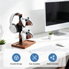 Hooshion Wood Controller Holder, Headphone Stand, Multiple Controller Storage Dispay,