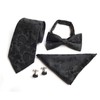 Lunari Necktie, Bow Tie, Pocket Square Cufflinks, Set of 4,