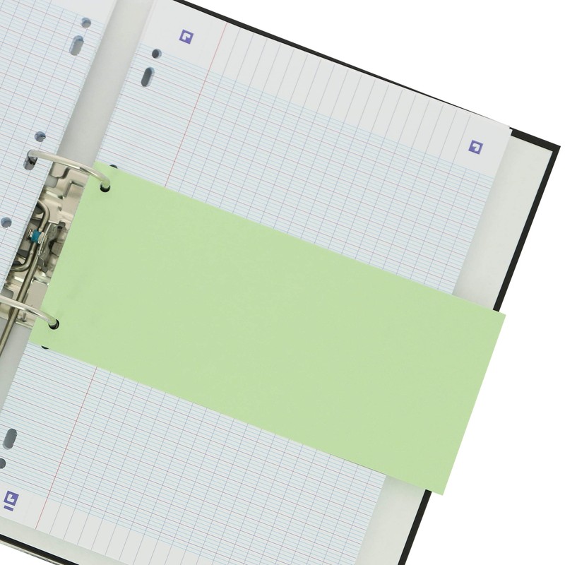 100 x Oxford Punched, Cardboard File Dividers, 190gsm, 4 Colours