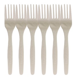 R and R Industries HARSHU Cornstarch Disposable Cutlery - 100 Pack, Eco-Friendly Biodegradable Cutlery, Compostable Utensils for Parties, Events, and Catering (FORK 100 PCS)