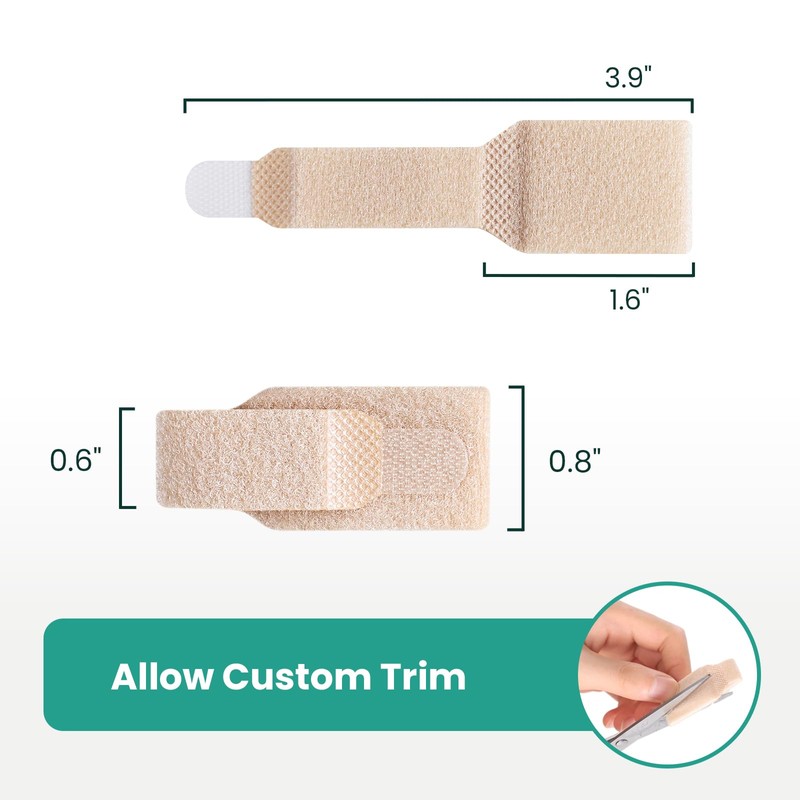 Welnove Hammer Toe Straightener - 16 Pack Broken Toe Wraps