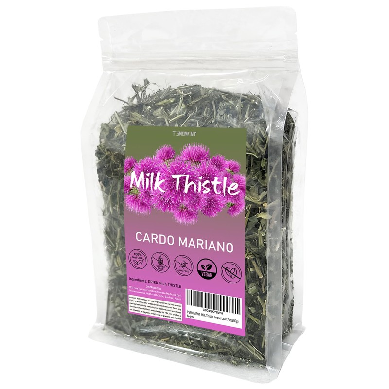 Milk Thistle Tea Loose Leaf, Cardo Mariano Milk Thistle Dried