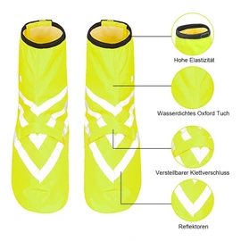 Waterproof Overshoes Bicycle, Unisex Rain Overshoes Bicycle Waterproof, Rain Shoes Bicycle Covers, Rain Cover Gaiters for Cyclists with Reflectors, Bicycle Overshoes Rain (L: 44-46)