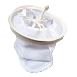 Ohe Washing Machine Filter, White, Diameter 3.9 x 7.5 inches (10 x 19 cm), Arao! Fully Automatic Waste Removal Net, Just Attach to a Washing Row, Remove Lint, Cotton Dust