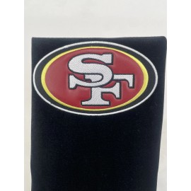 FremontD 2 New Sideless Soft Black Velour Truck Car SUV Seat Cover San Francisco 49ers