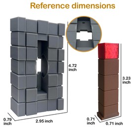 Game Room Light Switch Cover, 1 Toggles Blocks Light Switch Cover, My World Room Decor, More Sturdy, 1 Gangs Standard Size for Fans Kids Bedroom Decoration, Red Torch