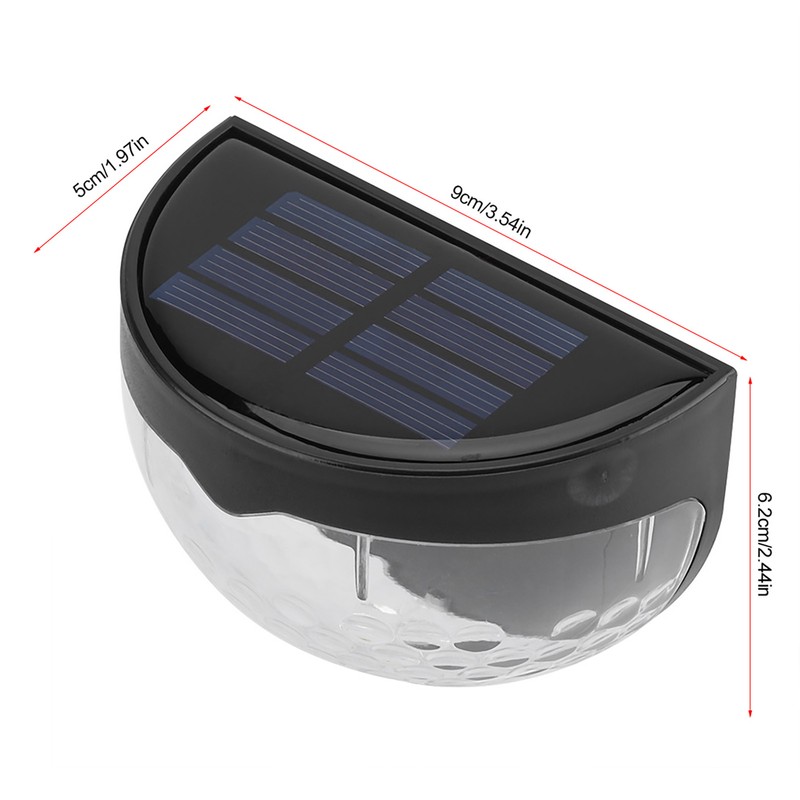 4Pcs Solar Powered LED Lights Outdoor Courtyard Waterproof Wall Mounted