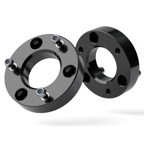 F150 2in Leveling Lift Kit, 2" Front Suspension Lift Kit Forged Strut Spacers for 2004-2023 Ford F150 2WD 4WD, Expedition, Mark LT, 6061-T6 Aluminum Level Kits 2WD 4WD CNC Machine Anodized Black