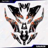 Factory EFX Gray & Orange Savage Camo Racing Graphics kit