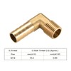 sourcing map Brass Barb Hose Fitting, 90 Degree Elbow 10mm