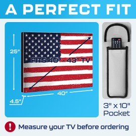 Garnetics Outdoor tv cover 43 inch waterproof and Weatherproof TV Covers | Outdoor TV Enclosure | Smart Shield TV Screen Protector for Outside TV | Cover for Moving | TV Display Protectors