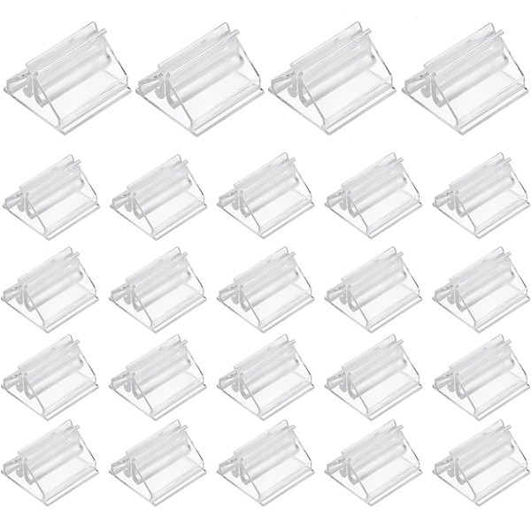 Flaiskytup 24 PCS Plastis Place Card Holders(0.75×0.75 in), Clear Triangle