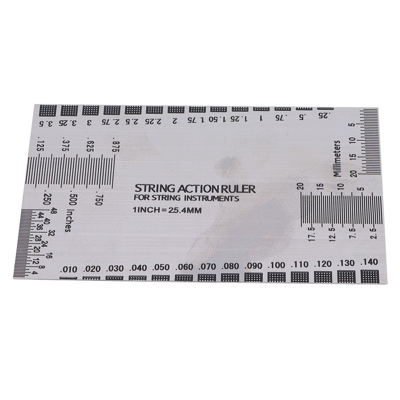 Guitar Measuring Set String Distance Height Radian Ruler Stainless Steel