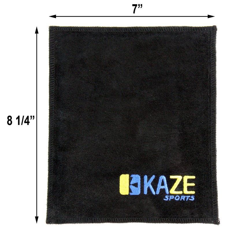 KAZE SPORTS Premium Leather Shammy Pad Bowling Ball Cleaning Towel