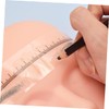Baluue 10pcs Disposable Sticker Ruler Brow Stencil Eyebrow Ruler Face