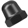 M6 Hexagon Domed Cap Nuts Fit Screws Bolts Black Zinc