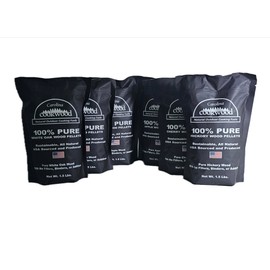 Carolina Cookwood 100% Pure Wood Pellet Variety Pack – 6-Pack (9 lbs), 100% USA-Sourced, Includes Apple, Hickory, Pecan, Maple, White Oak & Cherry, Perfect for Ninja Pellet Grills, Smoking & BBQ