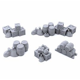 Cargo Piles DND Terrain Compatible with Dungeons and Dragons, Warhammer 40k, 28mm Miniature Wargaming, Tabletop RPGs, Wargame Scenery