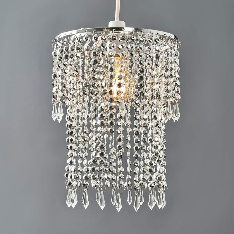 MiniSun Elegant Modern Sparkling Chrome Acrylic Crystal Jewel Bead Effect