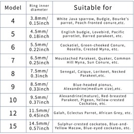 Bird Foot Chain Flying Stainless Steel Training Rope Outdoor Parrot Ankle Foot Ring Accessories Bird Harness Leash Prevent Escaping (Model8)