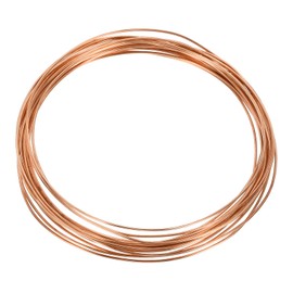 sourcing map 19 Gauge Copper Wires for Jewelry Making, 1 Roll 5m Craft Tarnish Resistant Beading Wires for Jewelry Making Supplies DIY (Rose Gold)