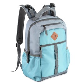 Baby Essentials Two Tone Diaper Bag Backpack with Portable Changing Pad, Stroller Straps, Insulated Bottle Pocket, 2 Pc Set (Teal)