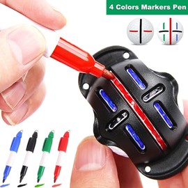 GNAUMORE Golf Ball Liner Template, Golf Ball Alignment Tool Liner, Golf Ball Marking Tools, Golf Ball Liner Marker, Golf Ball Line Drawing Marker, Golf Ball Liner with Marker Pen