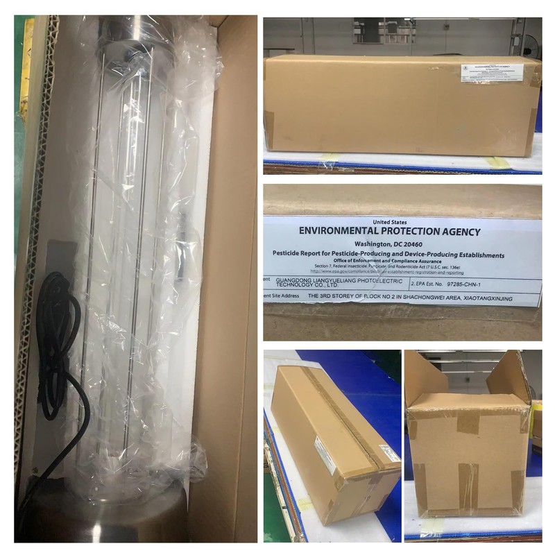 Ultraviolet Germicidal Lamp, 72w UV+Ozone Light for Whole Room, Three-Step