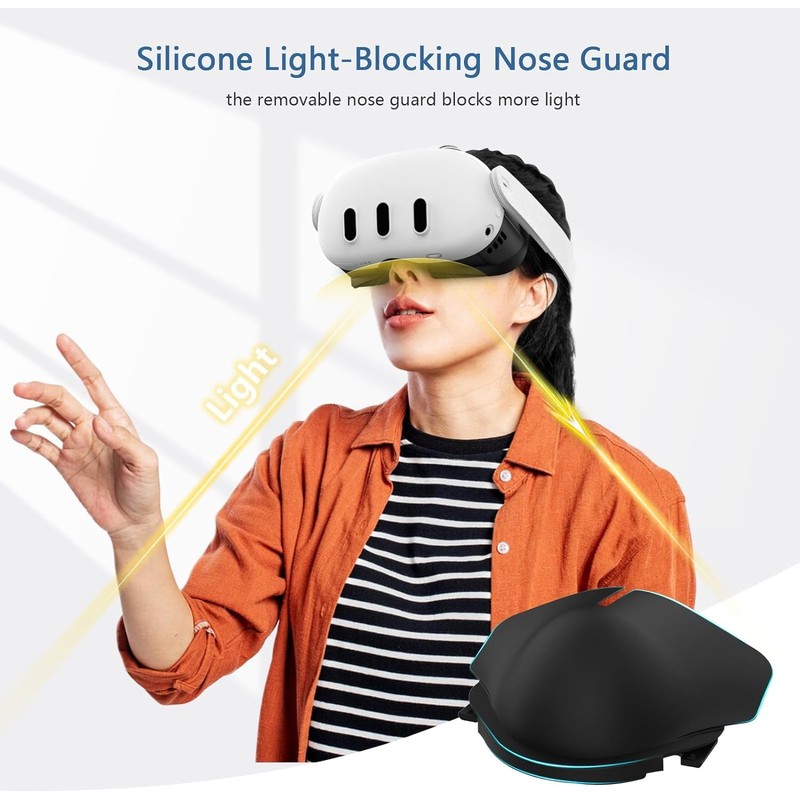 AMVR Quest 3 Compatible Face Cushion, Interface Bracket, Replacement PU