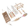 8pcs Parrot Chewing Toy Shredding Foraging Toys Climbing Ladder Cage