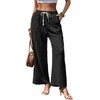 EdgeVibe Women Palazzo Pants Wide Leg High Waist Adjustable Knot