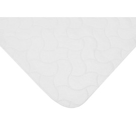 American Baby Company Waterproof Embossed Quilt-Like Flat Bassinet Protective Pad Cover White 15" X 33"