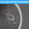 Duzzy 39 Inch Collapsible Shower Threshold Water Dam, Silicone Shower