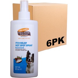 Palmer’s for Pets Hot Spot and Itch Relief Spray for Dogs with Cocoa Butter - Conditioning No-Rinse Skin Allergy Relief Mist with Vitamin E, Fragrance Free Formula, 8 Fl Oz - 6 Pack