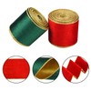 HIXNUG 2 Rolls Velvet Wired Ribbon Wide Wired Edge Ribbon