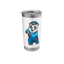 Panda Police officer Police Police hat Stainless Steel Insulated Tumbler