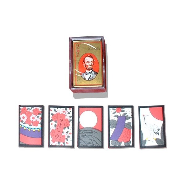 Japanese playing cards black Lincoln back